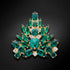 Брошь "Kristāla Zars II (Emerald)" с кристаллами Swarovski™